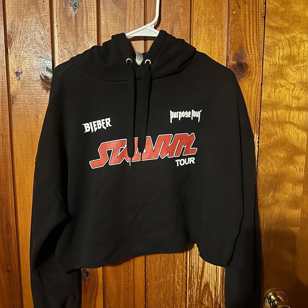Justin Bieber Black Hoodie Purpose Tour